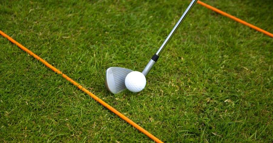how to break 100 in golf - almightygolf - practice alignment